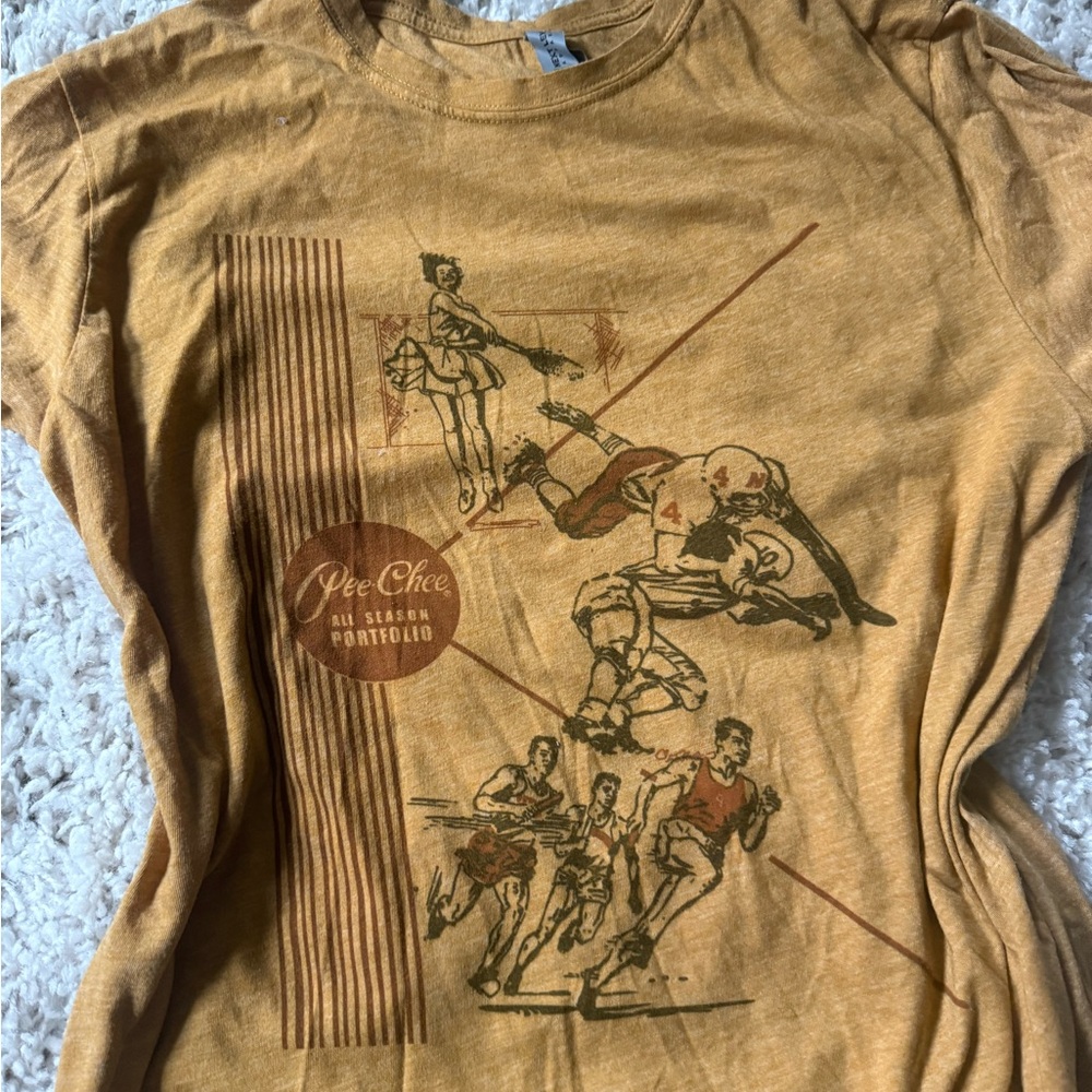 Vibrant PeeCheeShort Sleeve Tee with Breathable Fabric